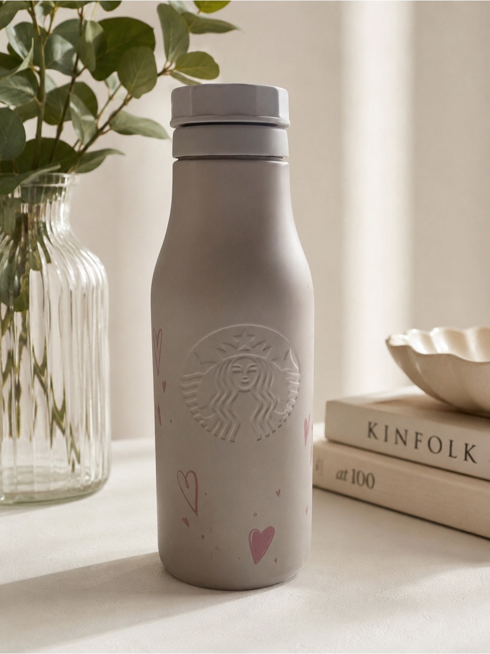 Starbucks Valentine 2024 Japan Exclusive 16oz Stainless Steel Bottle Hearts Cafe